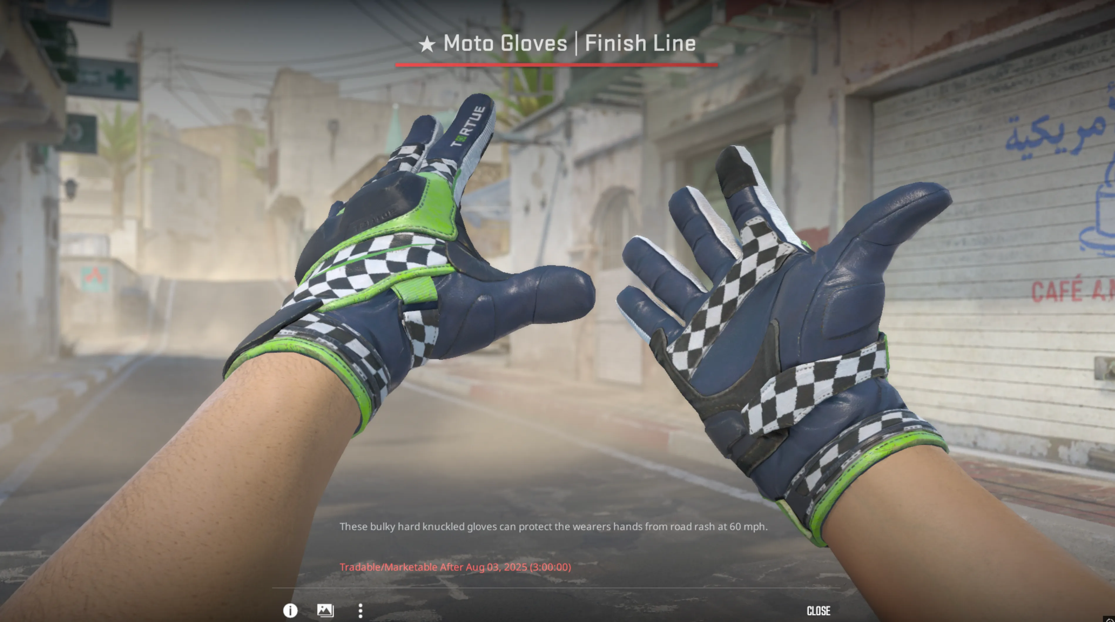 Moto Gloves Finish Line